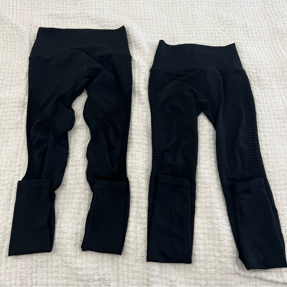 Alphalete Amplify Contour Leggings Bundle Black XS EUC - Picture 1 of 4